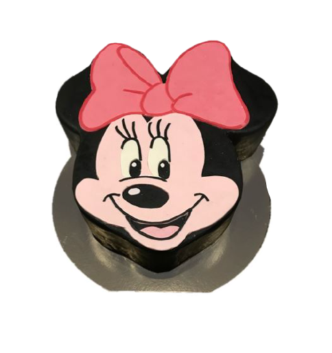 Gâteau Minnie, quatre-quarts et pâte d'amande.